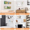 thumbnail image 3 of upsimples 4PCS Repisas Flotantes de Pared, Repisas de Acrilico, Estantes Flotantes Acr&iacute;licos de 15 Pulgadas Montados en la Pared para Dormitorio,Ba&ntilde;o, Cocina,Libros (Blanco), 3 of 8
