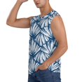 thumbnail image 3 of Gaeub Blue Shells Men's Sleeveless Muscle Shirts Workout Tank Tops, Odor Protection and Comfortable - X-Large, 3 of 8