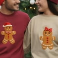 thumbnail image 3 of Cute Gingerbread Couple Christmas Sweatshirt, Matching Holiday Sweaters, Cozy Unisex Xmas Pullover, Gingerbread Man And Woman, 3 of 5