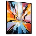 thumbnail image 2 of Designart "24 Hours of Le Mans Race Track in Colorful Cubism I" Architecture Framed Wall Art - Modern Colorful Race Tracks Entryway Framed Wall Art, 2 of 6