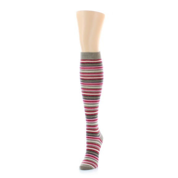 MeMoi Stripe Out Wool Knee High Sock - Womens - Female, One Size, Black