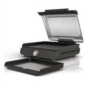 Ninja Sizzle 6-Serving Electric Indoor Grill & Griddle, Interchangeable Plates, Low Smoke, GR101, Grey/Stainless Steel