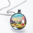 thumbnail image 2 of Dinosaur Stunning Glass Circular Pendant Necklace - Women's Necklaces, 2 of 5