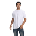 thumbnail image 4 of Zfeel ZF220 Heavyweight T-Shirt for Men, 6 oz. Ring-Spun Cotton, Print-Ready Tee, White, L, 4 of 5