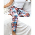 thumbnail image 4 of Active Club 3 Pack Cotton-Blend Flannel Pajama Pants for Women, Flannel Plaid PJ Pants for Women for Sleep and Lounge, Womens PJ Bottoms (Fl08/Fl02/Fl05, X-Large), 4 of 5
