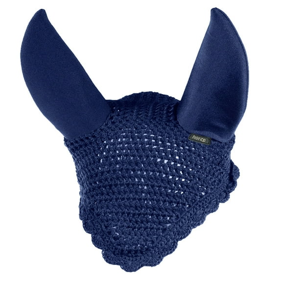 HORZE Supreme Silent Ear Net, Color: Peacoat Dark Blue, Size: Horse (22840-PDB-HORSE)