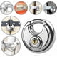 thumbnail image 2 of Set Of 4 Stainless Steel Security Circular Padlocks, Rust Resistant Disc Padlocks, 2 of 4