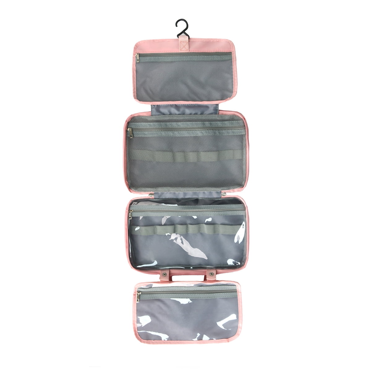 Chenille Letter Stuff Spacious Travel Toiletry Bag Essentials with Hanging Hook for women, Portable Hanging Organizer for Travel-Sized Shampoo , Waterproof for Travel makeup Accessories Gift