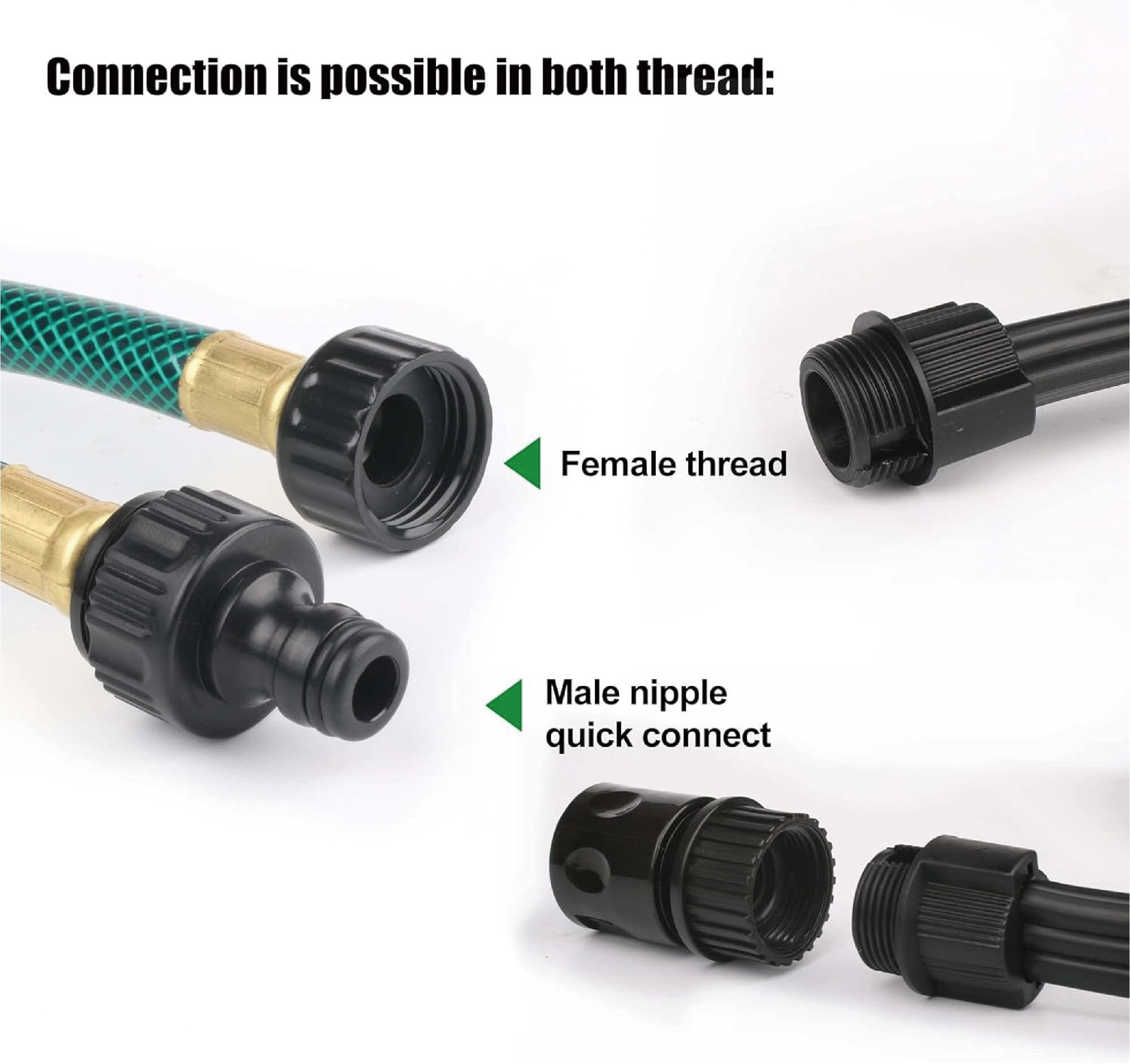 RigBuilt Garden hoses, not of metal,Flat Soaker Hose for Garden Bed,25 50 75ft 50ft*2 1/2" Linkable Consistent Drip Irrigation (50FT)