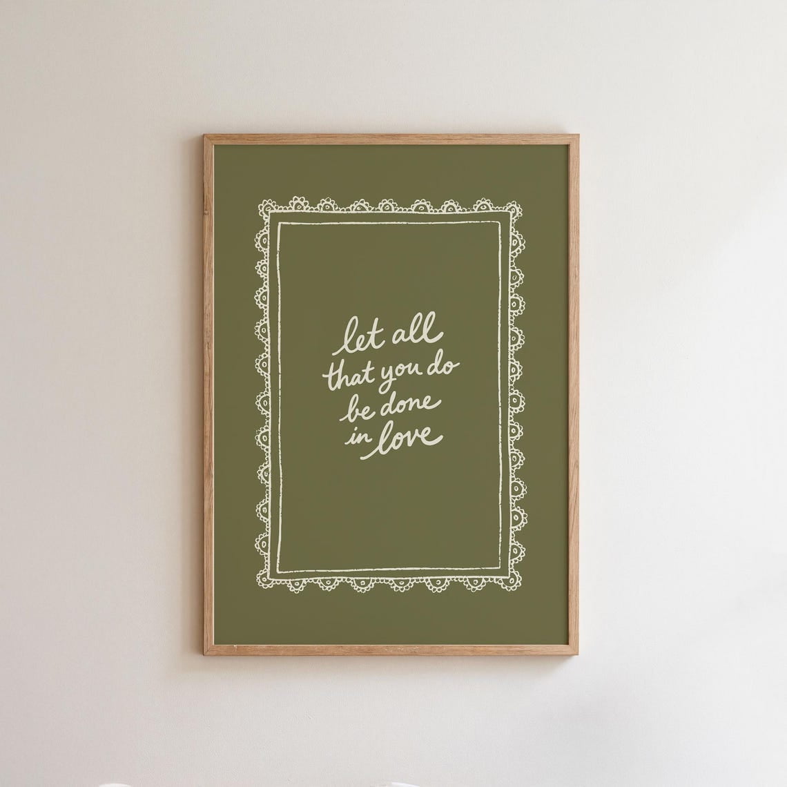 Let All That You Do Be Done In Love Wall Art Print Christian Quote Christian Home And Prayer Room Decor