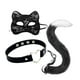 thumbnail image 3 of Conjunto de collar y cola con orejas de gato Yinane disfraz de animal decorativo Negro, 3 of 6