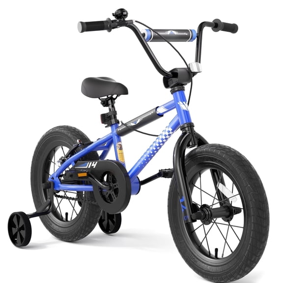 XJD BMX Style 16 inch Boy Bike for 2-8 Years Old Boys Toddlers 12 14 16 Inches BMX Bicycle with Training Wheels and Coaster Brake,Blue