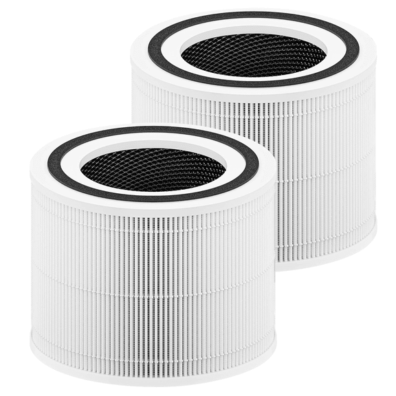2 Pack 240 True HEPA Replacement Filter Compatible with PuroAir 240 Air Purifier, 3-in-1 High-Efficiency HP-14 Filter with Activated Carbon for Home Bedroom, White