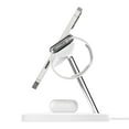 thumbnail image 5 of Belkin MagSafe 3-in-1 Wireless Fast Charging Stand for Apple Watch, iPhone 15, 14, 13, 12 Series , AirPods - White, 5 of 9