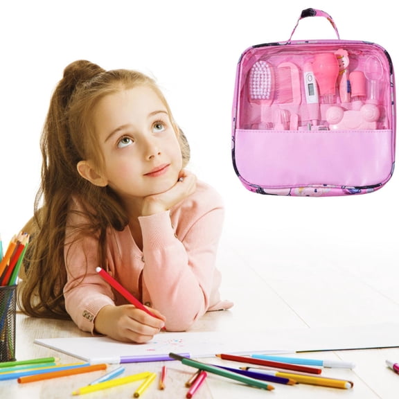 Nail Care Baby Care Bag Set 13 Piece Kit for Daily Cleaning Supplies and Grooming