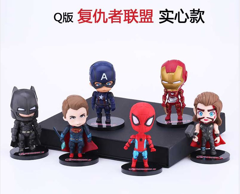 Avengers Marvel Superhero Action Figures Set Collectible Models