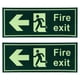 thumbnail image 1 of Señal de advertencia de seguridad autoadhesiva luminosa, pegatina de seguridad, señales de salida de incendios con dirección tipo 3, 2 uds., 1 of 8