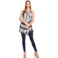 thumbnail image 5 of Sakkas Mai Women's Casual Swing Sleeveless Loose Tie Dye Tunic Tank Top - Purple - One Size Regular, 5 of 5