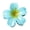 Blue, variant on Elegant Beach Themed Barrette With Blossom Pattern Comfortable Daily Use