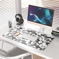 thumbnail image 2 of Black Grey White Camouflage Gaming Mouse Pad Desk Pad XL, Big Desk Pads PC Keyboard Waterproof and Non-Slip 31.5 x 15.7inches 3.5mm Thick, Cool Desk Mat for Keyboard and Mouse, 2 of 5