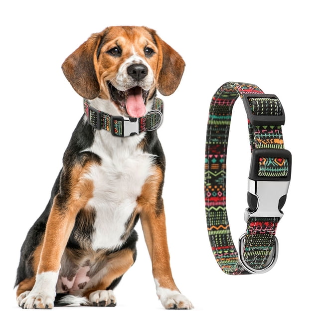 Correas de cuello personalizadas para perros y gatos, collar para mascotas grande, resistente y con hebilla de metal
