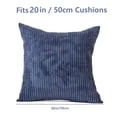 thumbnail image 4 of Set of 4 Neutral Couch Throw Pillow Covers, Blue Decorative Farmhouse Boho Throw Pillows for Living Room, Couch, Bed, Sofa Soft Corduroy Accent Home Decor ( No Pillow 20x20 Inch), 4 of 8