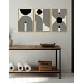 thumbnail image 5 of SHENIFY Black Abstract Boho Wall Art 16x24in3pcs Neutral Framed Wood Geometric Wall Decor Mid Century Modern Minimalist Bohemian Bedroom Decor Canvas Prints Ready To Hang for Living Room, 5 of 8