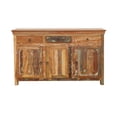 thumbnail image 3 of Harper 3-door Solid Reclaimed Wood Accent Cabinet Brown, 3 of 7