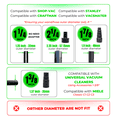 thumbnail image 6 of 12 Pcs Universal Vacuum Attachments & Brushes Kit - Hardwood Floor Vacuum Brush Head Attachment & Shop-vacs Accessories - Universal Vacuum Hose Adapter Kit & Dryer vent Flexible Crevice Attachment, 6 of 11
