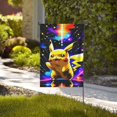 thumbnail image 4 of Bandera de jardín de temporada de Pikachu, bandera de patio de doble cara, bandera navideña para decoraciones navideñas al aire libre, 4 of 8