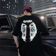 thumbnail image 3 of Ougyinr Men's Short Sleeved T Shirts Women's Cotton T-Shirts  Butterfly Print Tee Loose Top Boys Girls T Shirts Loose, 3 of 8