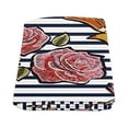 thumbnail image 2 of CADecor Colorful Floral Pattern With Pink Roses Throw Blanket Bed Sofa Blanket 58x80 inches, 2 of 3