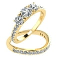 thumbnail image 2 of 1.50ctw Diamond Three Stone Bridal Set in 10k Yellow Gold, 2 of 2