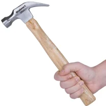 16 Oz Small Claw Hammer Basic Hand Tool With Natural Wood Anti-Vibration Handle