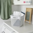 thumbnail image 4 of Life Story 16 Qt Decorative Storage Basket, Large Plastic Home Organizer, White, 4 of 8