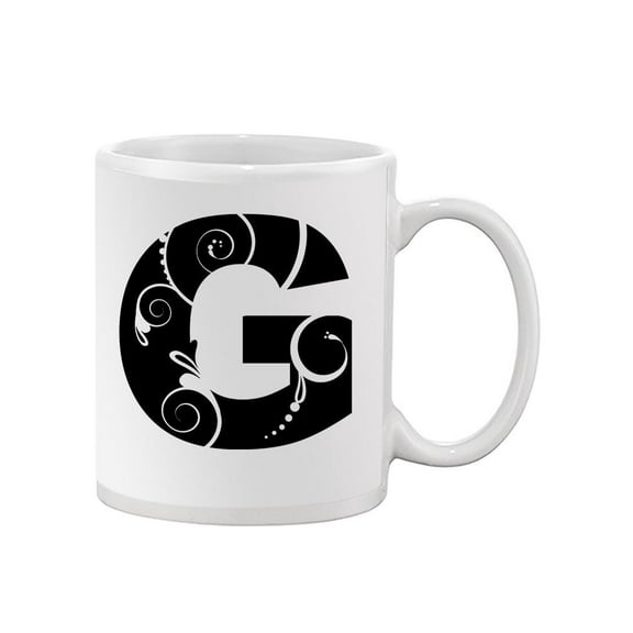 Black And White Letter G Mug Unisex's -Image by Shutterstock
