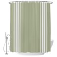 thumbnail image 2 of Sage Green Striped Shower Curtains for Bathroom, Farmhouse White Stripes Waterproof Fabric Shower Curtain, Decorative Bathroom Curtain for Bathtub, 72"x84", No Hooks Included, 2 of 9