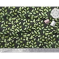 thumbnail image 2 of Soimoi Black Cotton Duck Fabric Leaf Printed Craft Fabric by the Yard 42 Inch Wide, 2 of 3