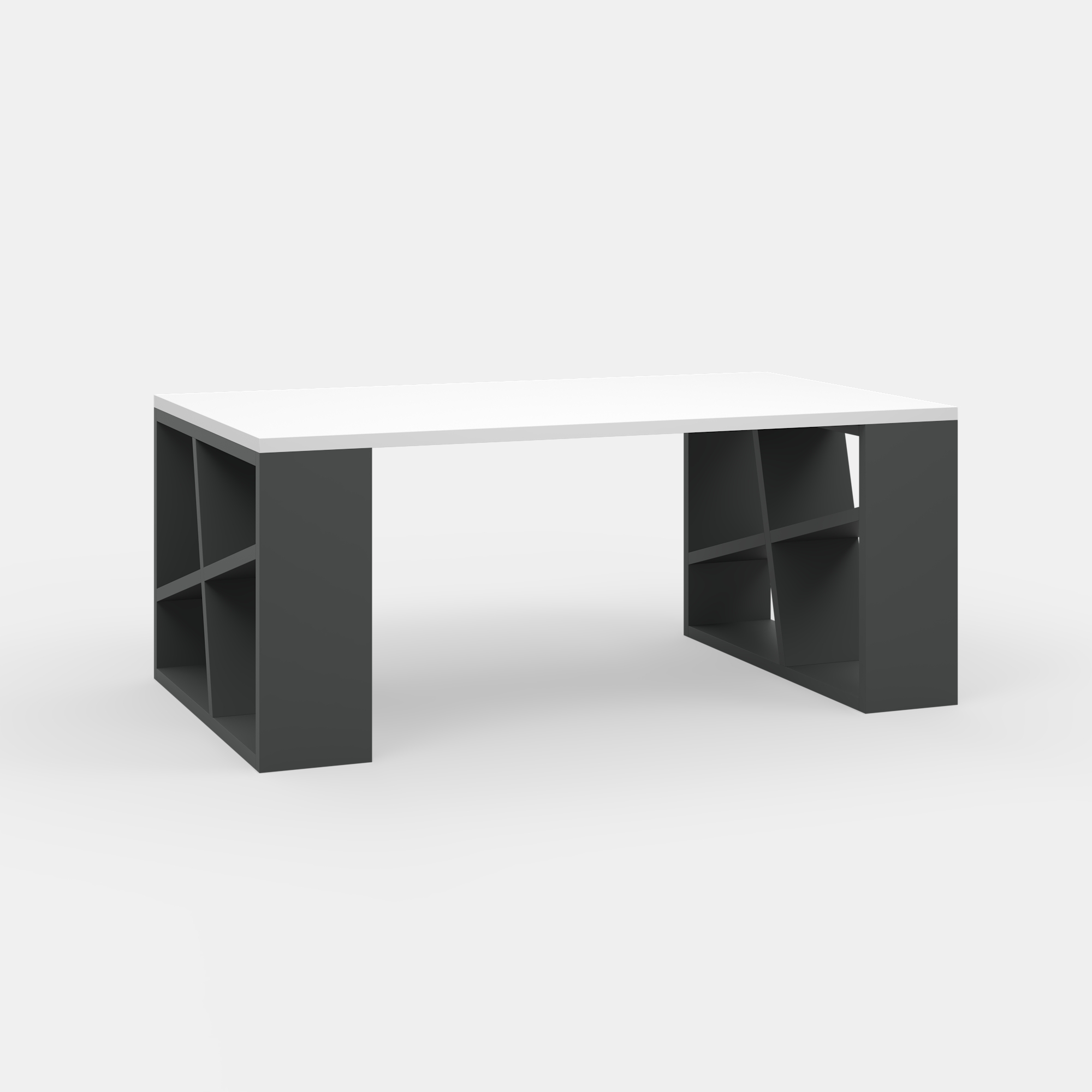Ada Home Decor Furniture White Brian Modern Coffee Table with Storage Shelf