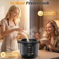 thumbnail image 6 of Atilioo 8QT Electric Pressure Cooker, 16-in-1 Multi Cooker, Stainless Steel Non-Stick Pot, Yogurt Maker, Rice Cooker, Slow, Sauté Steamer with Recipe, Black, 6 of 9