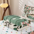 thumbnail image 5 of Manfei Cute Bath Cat Zipper Queen Comforter Set with Fitted Sheet and 2 Pillowcases, Retro Cherry Blossom Zipper Bedding Set, Green Pink, Polkadot Reversible, 4-Piece, 5 of 7