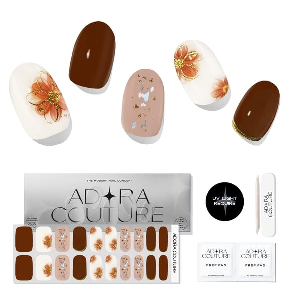 Tiras de gel para uñas Adora Couture semicuradas con 20 piezas para mujer