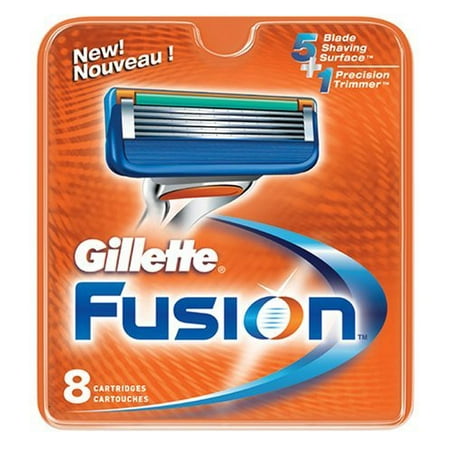 GilletteÂ® FusionÂ® Razor Cartridges 8 ct Carded Pack