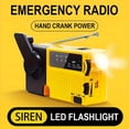thumbnail image 2 of Portable Mini Hand-Crank Emergency Radio with Weather Channels, Featuring an LED Flashlight, Alarm, And Dual Mode for Charging Or Using Dry Batteries, 2 of 6