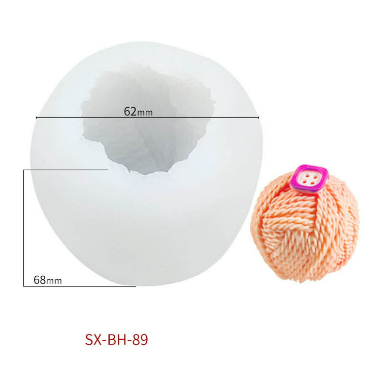 creative wool ball candle silicone mold