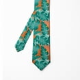thumbnail image 2 of Men's Tie, Tropical Jungle Monstera, 3.7", Teal Rust and Turquoise, by Ambesonne, 2 of 4