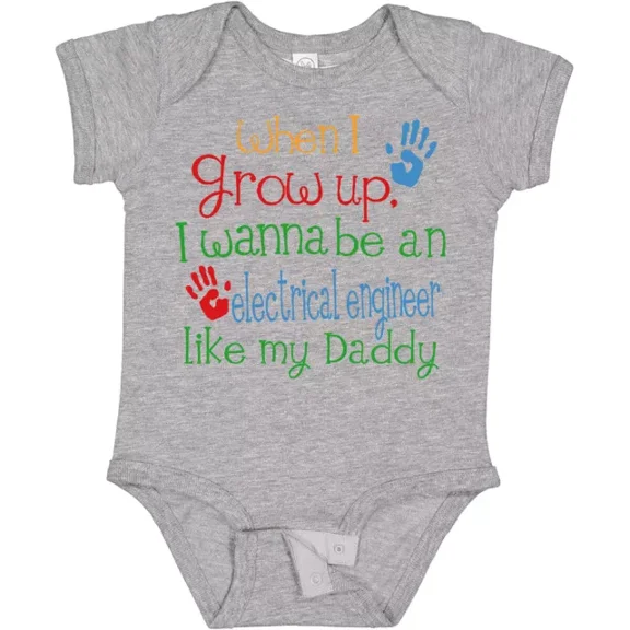 Electrical Engineer Like Daddy Baby Bodysuit Child'S Future Engineer'S Bodysuit Cute Baby Onesie, BABY BODYSUIT LAT 4424