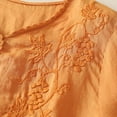 thumbnail image 4 of Aobny Orange Womens&nbsp;Tshirt Button Up Embroidered T-Shirt Elbow-Length V-Neck Tshirts for Women,L, 4 of 8