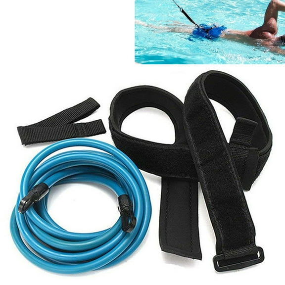 UHIAGREE Swim Tether for Stationary Swimming,13.1ft Swim Bungee Trainer Harness Belt for Exercise