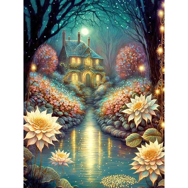 Diamond Painting 5D DIY Full Round Drill House Kit Decoración del hogar Art Craft(2) Hugtrwg Para estrenar